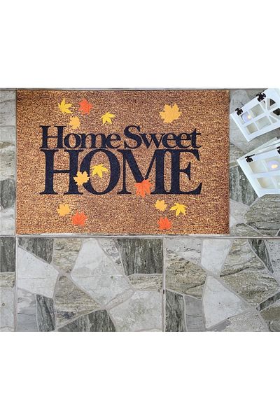rosfloa rf Autumn Home Sweet Home Themed Decorative Door Mat (3-5 MM THICKNESS)