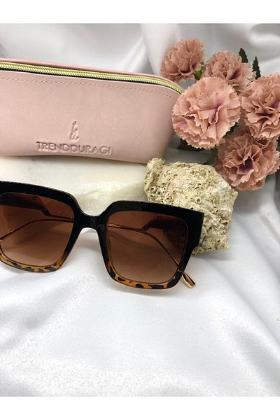 Di Caprio Verno Square Gradient Transitional Leopard Women's Sunglasses