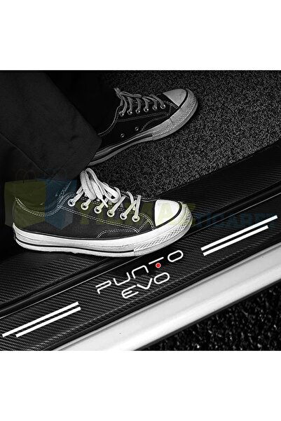 yılmazetic Fiat Punto Evo Logo Karbon Kapı Eşiği Koruma Araba Etiket Oto Stic...