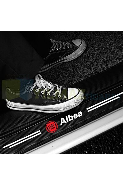 yılmazetic Fiat Albea Logo Karbon Kapı Eşiği Koruma Araba Etiket Oto Sticker ...
