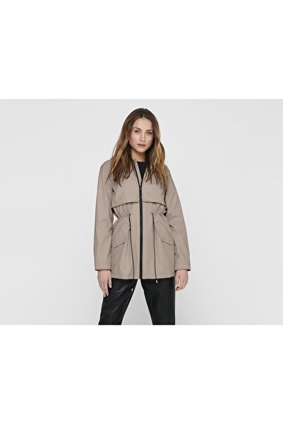 ONLY Onlrace Κοντό Αδιάβροχο Παλτό Γυναικείο Casual Jacket 15161241-γκρι απόχρωση γκρι