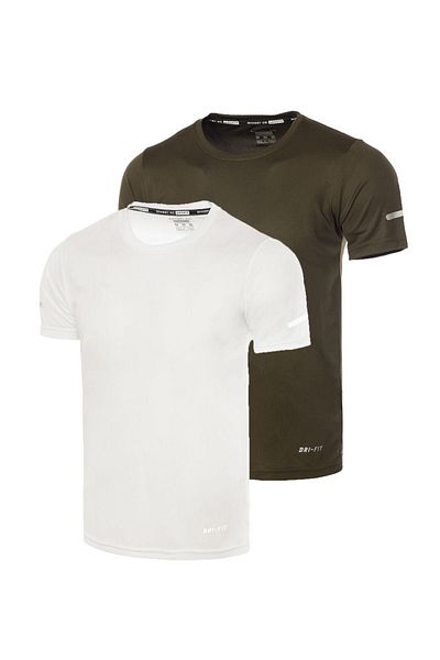 GHASSY CO. Men's 2 Pack Dry Fit Athletic Moisture Wicking Casual Sports Tshirt
