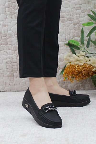 Mehmet Mete 410 Comfort Tokalı Taşlı Kadın Babet