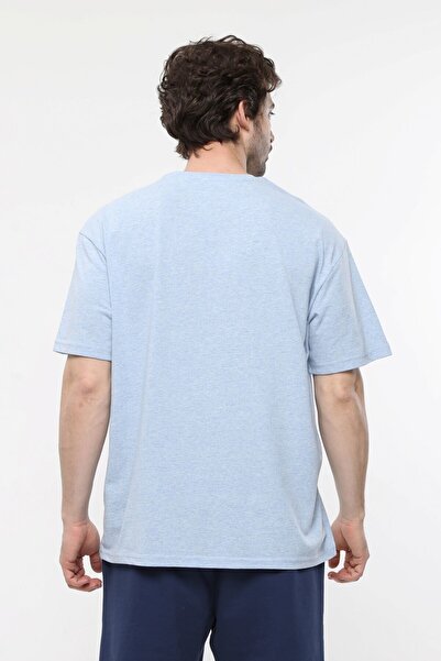 defys Чоловіча велосипедна сорочка з коротким рукавом Oversize Fit з принтом - Rio Mavi Melanj