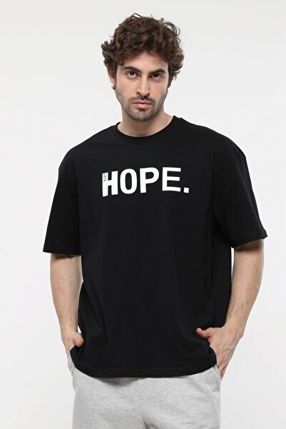 defys Ανδρικό μπλουζάκι με κοντό μανίκι με λαιμόκοψη με στάμπα ΜΑΥΡΟ