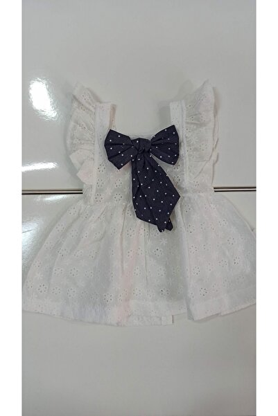 Mirabel Bow Detailed Scallop Dress