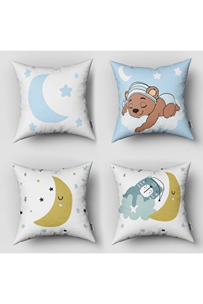 instababyrooms Dečija soba Digitalna štampa komada, 4 komada, Jastuk navlake ...