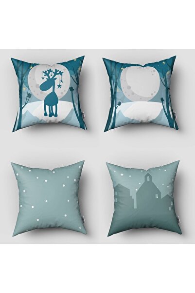 instababyrooms Дитяча кімната Цифровий друк 4 подушки та наволочки Модель 00043