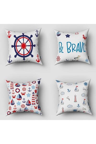 instababyrooms Дитяча кімната Цифровий друк 4 подушки та наволочки Модель 00030