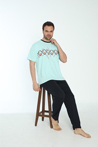 Ayans Pijama Σετ ανδρικές πιτζάμες καλοκαιρινές βαμβακερές χτενισμένες (süprem).