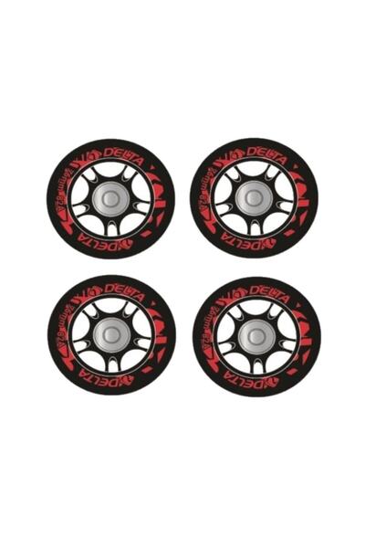 Delta 76 Mm Silikonlu Rulmanlı 4 Adet Paten Tekerleği Seti