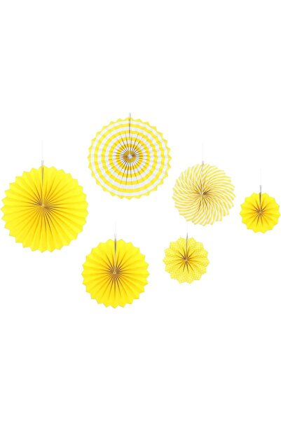 Big Party Yelpaze Sarı Set 6 'lı