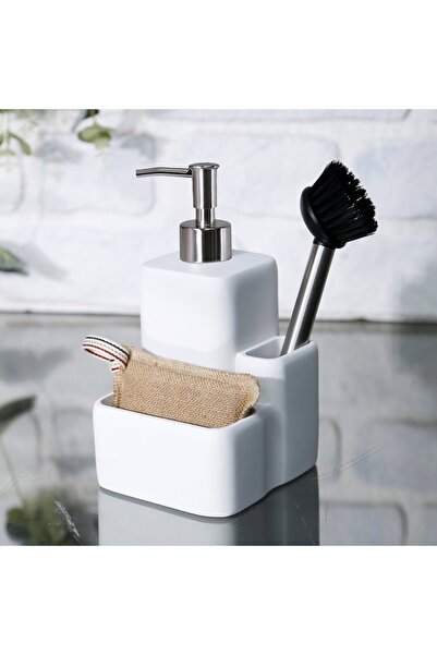 Selim Marley Brushed Liquid Sponge Holder Λευκό