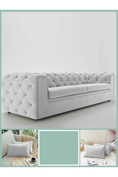 B'Dekor Mat Kadife Döşeme Silinebilir Koltuk Kumaşı/ Açık Gri (kolay Temizlen...