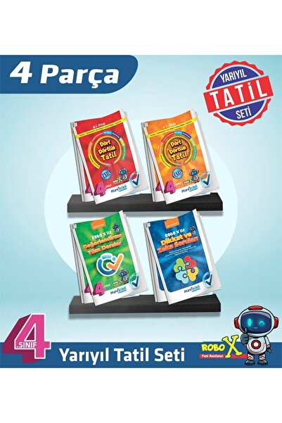 Mavitikli Yayıncılık 4.sınıf Yayıncılık Dört Dörtlük Tatil 4 Kitap