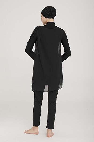 MARESİVA Women's Long Sleeve Agna Black Hijab Swimsuit 8c0t3n7