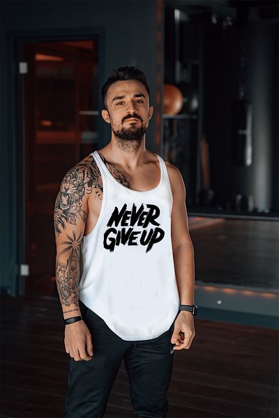 Freeyez Never Give Up Gym Fitness Tank Top Athlete