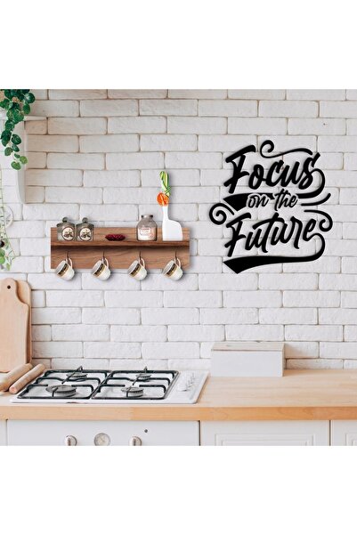 BK Home Doğal Ahşap Raflı Dekoratif Fincan Askılığı Ve Duvar Süsü-7