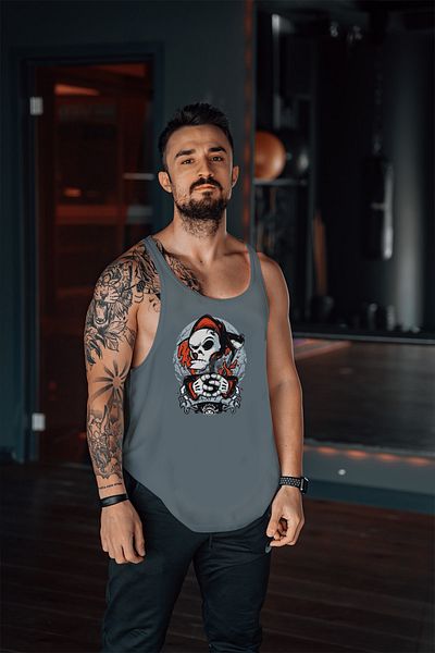 Freeyez Listen Skeleton Gym Fitness Tank Top Athlete