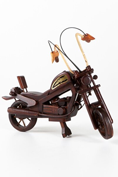 Dünyadan Hediyeler Dekoratif Ahşap Harley Davidson Motosiklet 20 Cm