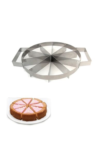 Nar kalıp Narkalıp Practical Round Cake Slicing Apparatus 8 Slices Diameter 23 Cm