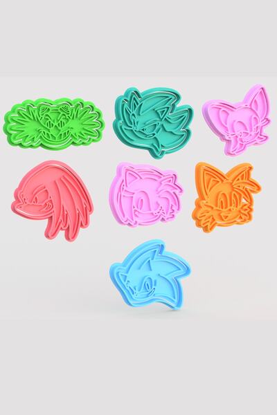 Hobist قالب كوكي سونيك وقالب لب السكر