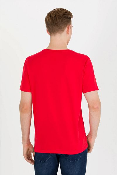 U.S. Polo Assn. Ανδρικό T-shirt Red Crew Neck