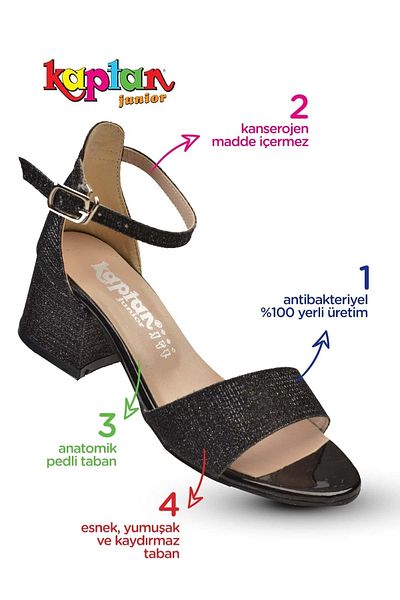KAPTAN JUNIOR Pantofi de seara pentru fete cu toc Pssk 400