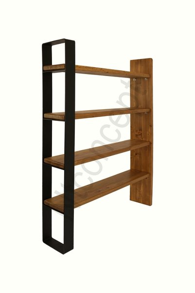 NT Concept Via Masif Ağaç Kitaplık Vitrin En 100cm