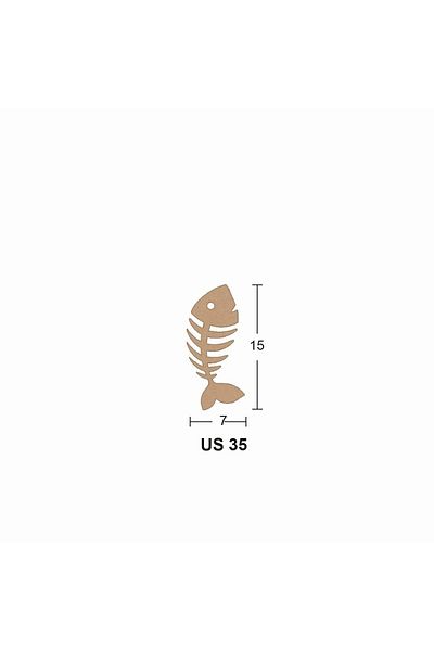 SAFE GROUP Wooden Small Oblique Fishbone 15X7Cm 8mm Us35