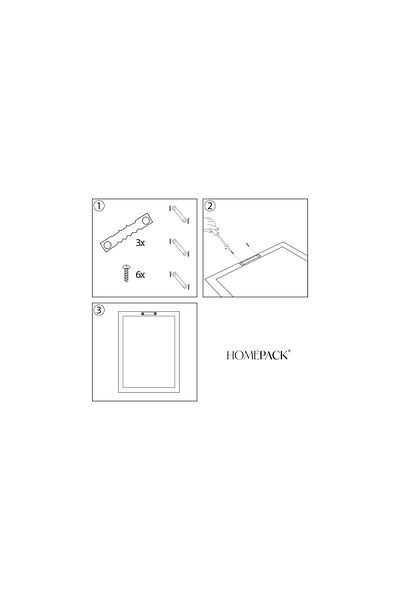 HOMEPACK Комплект от 4 рамкирани картини - Цветен дизайн 18x23 см 30x40 см Черно-бяло с дървена рамка - D-038
