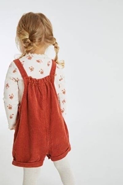 Next Baby 100% Cotton Rust Brown Bodysuit Salopet Socks Set