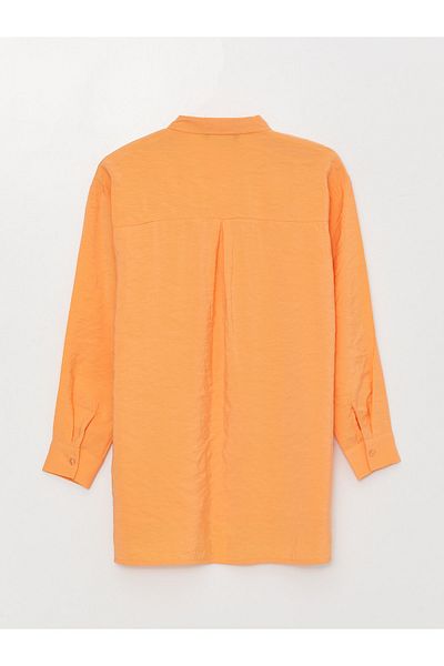 LC Waikiki Oversize dámská tunika – košilový límec, pevná, s dlouhým rukávem