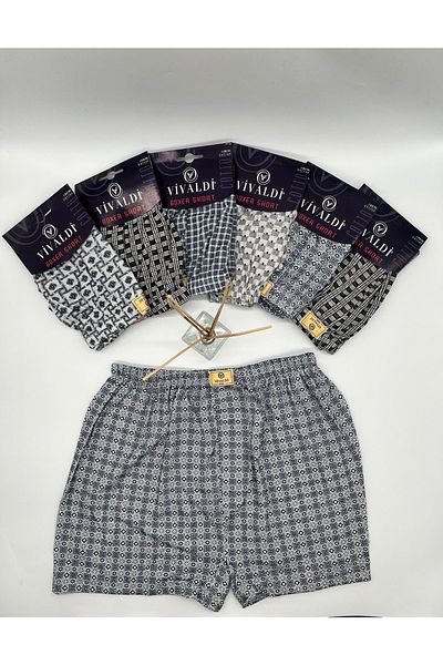 Vivaldi Printed Combed Cotton Boxers 3 Pieces Mixed Color