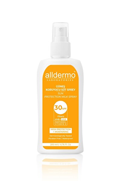 Alldermo Spf30+ Güneş Koruyucu Milk Sprey 200ml