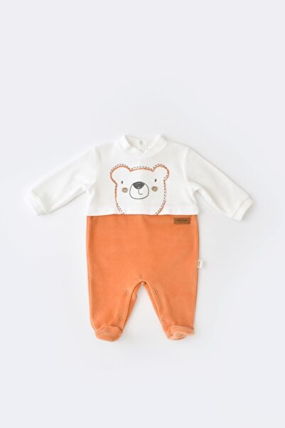 BabyCosy Organic Velvet Teddy Baby Rompers - With Booties