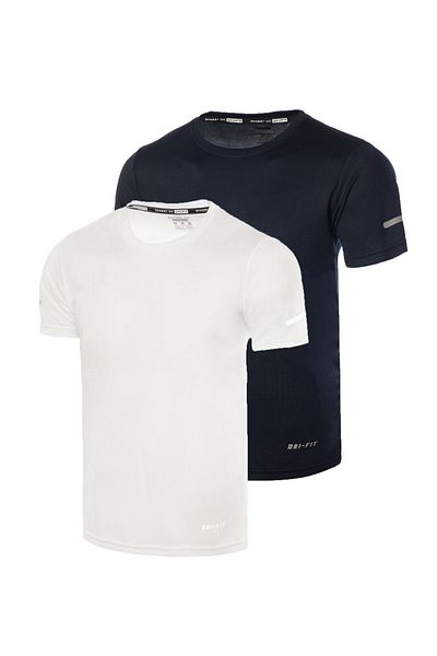 GHASSY CO. Men's 2 Pack Dry Fit Athletic Moisture Wicking Casual Sports Tshirt