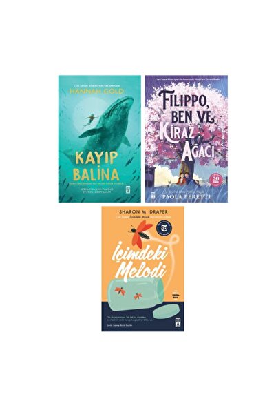 Genç Timaş Lost Whale + Melody in Me + Filippo, Me and Cherry Tree 3 Book Set