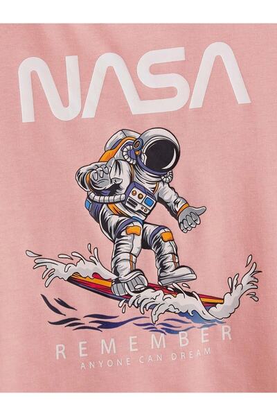 Machetta Kids Remember NASA Atoronaut Printed Oversize Crew Neck Children's T-shirt
