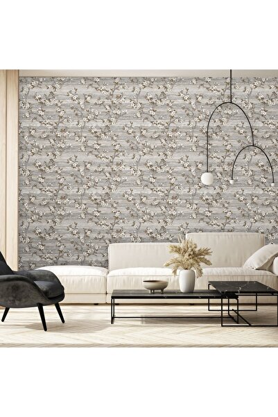 Adawall Vera Duvar Kağıdı Çiçek Desenli Non-woven Kağıt Taban Vinil Kaplı