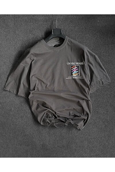 Machetta Творче мислення, передній і задній принт, великий розмір, футболка з велосипедним коміром