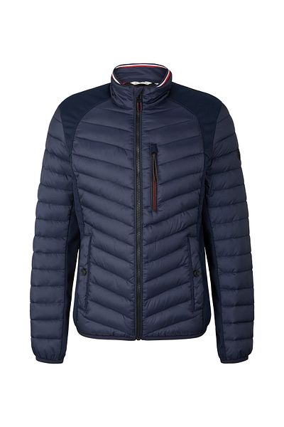 Tom Tailor Stehkragen und Reißverschluss ile Jacke Hybrid Steppjacke