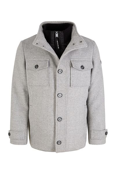 Tom Tailor Jacke Winterjacke mit eingesetztem Stehkragen, Knopfleiste und seitlichen Eingrifftaschen