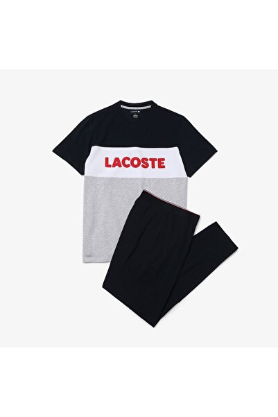 Lacoste Colourblock aus Baumwolle oder Schlafanzug Pyjama Takımı