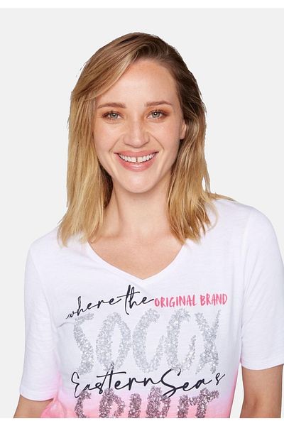 Soccx T-Shirt Konnichiwa Kurzarmshirt
