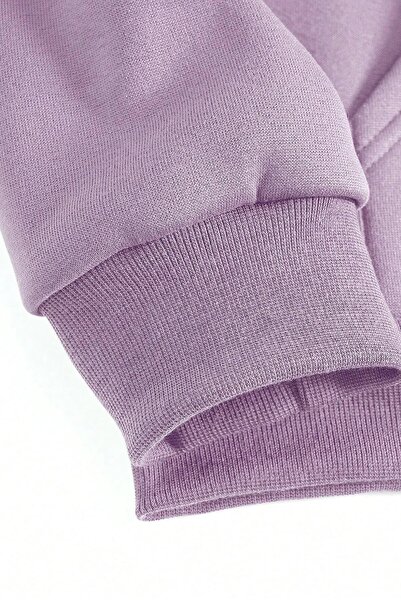 MODAGEN Бузковий бавовняний унісекс-кардиган оверсайз на блискавці