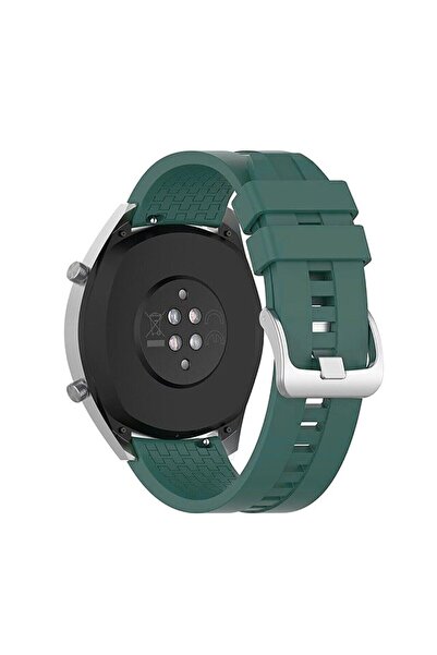 Huawei Honor Magic Watch 2 46 Mm Kordon Kayış Klasik Silikon Kordon Metal Tok...