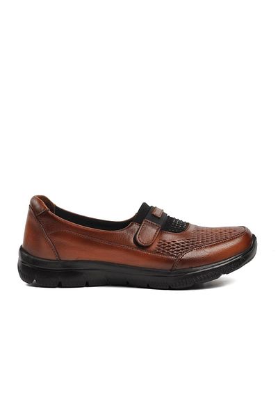 Voyager 9294 Tan Genuine Leather Women's Casual Shoes
