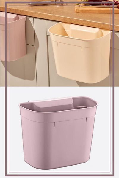 Flosoft Κάδος απορριμμάτων με κρεμάστρα στο εσωτερικό του ντουλαπιού, Κάδος απορριμμάτων μπάνιου κουζίνας με κάλυμμα ντουλαπιού