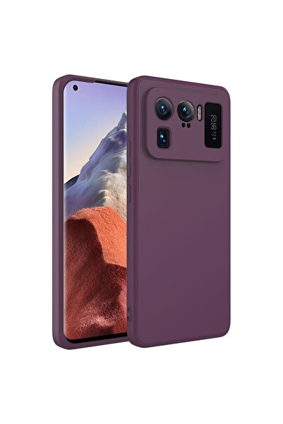 Gpack Xiaomi Mi 11 Ultra Kılıf Mara Lansman Silikon Mat Soft Içi Süet Mor